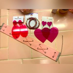 Earrings & Choker Bundle y2k